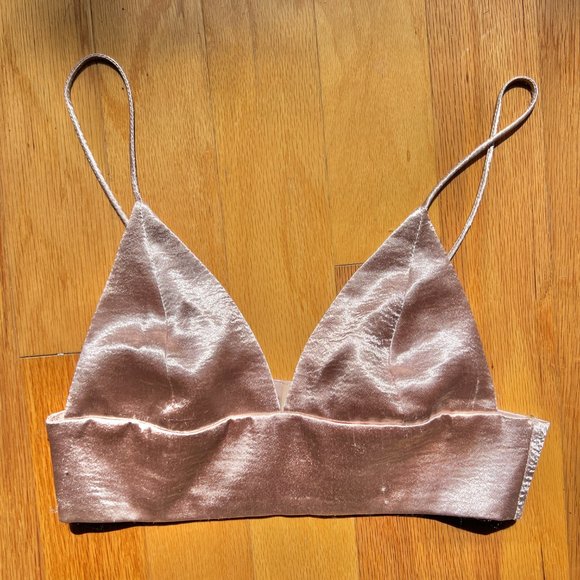 Silky Shiny Blush Bralette, Medium - Picture 5 of 12